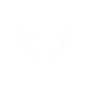 A white pixelated crown-shaped sigil centered on a black background.