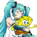 HatsuneMikuSpongeBobHug