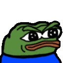 Pepe the Frog holding a finger to his lips to signal silence.