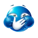 88146gigglingblueemoji