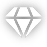Diamond icon with sharp white geometric lines on a dark gray textured background.