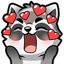 Raccoon_love Discord Emoji from Discord Quebec