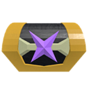 A golden chest with a purple star symbol on the front.