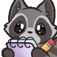 RaccoonTakingNotes112x112
