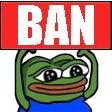pepe_ban Discord sticker from Degenerates [18+]