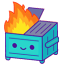 dumpsterfire animated Discord emote | Grove