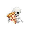 askeletonholdingasliceofpizza