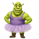 shrekwearingatutu