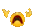 A yellow screaming emoji face that transforms into a pile of dark brown dirt.
