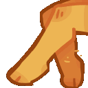 Cartoon animal legs performing a rhythmic kicking animation.