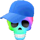 70828skullcaprainbow