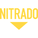 Nitrado text in yellow block letters above a solid yellow downward pointing triangle.