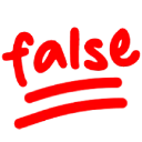false