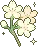 sparkly green and white flower