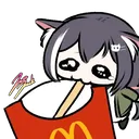 kyaru_eating_fries