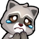 RaccoonCry128x128 Discord Emoji from AngelFox Studios