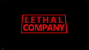 Lethal Company text in red font inside a glowing red rectangular frame on a black background.