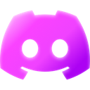 Glowing purple icon with a rounded shape and two circular cutouts.