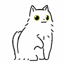 cat_cartoon_bw_laugh