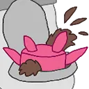 Pink_Semibot_in_toilet