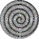 Spiral pattern with a high-contrast black and white rippling effect.