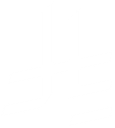 A stylized white monogram logo on a black background.