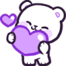 purple_heart_bear Discord sticker - Roblox LatinoAmerica⭐