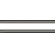 Two parallel horizontal gray lines with a yellow segment in the center of each.