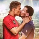 RonaldoAndMessiKiss
