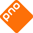 Diamond-shaped orange icon containing stylized white text.