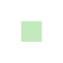 A soft green rounded square shape centered on a black background.