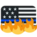 burning_thin_blue_line_flag_cops