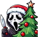 GhostfacePeekChristmasTree