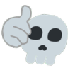 thumb_up_skull Discord sticker from ۶ৎ　‿　cemetery　 ݁ 　˖