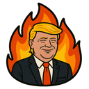 trumpflame Discord sticker from SolOnChain