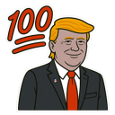 trump100 Discord sticker from SolOnChain