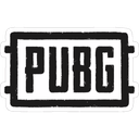 PUBG text in a bold, black font inside a rectangular border.