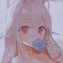 pink_kawaii_girl_sip_tea