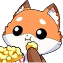orange_fox_eat_popcorn