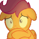 ScootScared animated GIF emoji from Friendship Academy - MLP