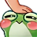 green_frog_pat_pat_blushes