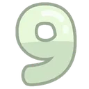 Green Numeral Nine