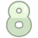 Green Numeral Eight