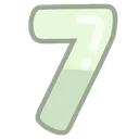 Green Numeral Seven