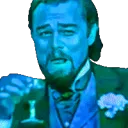 13916dicapriolaughrainbow