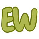 The letters EW in a bubbly green font representing a feeling of disgust.