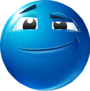 blue_Smirk Discord Emoji from ୨ 🪄  /snoopys  𐙚　social　giveαwαys　decor　1OO+ guilds