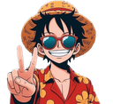 Luffy_PeaceSign Discord emoji