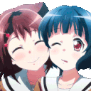 KasuRimiSnuggle animated GIF emoji | Anime Sekai