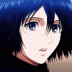 ES_mikasaSmile animated GIF emoji | BLUE VORTEX